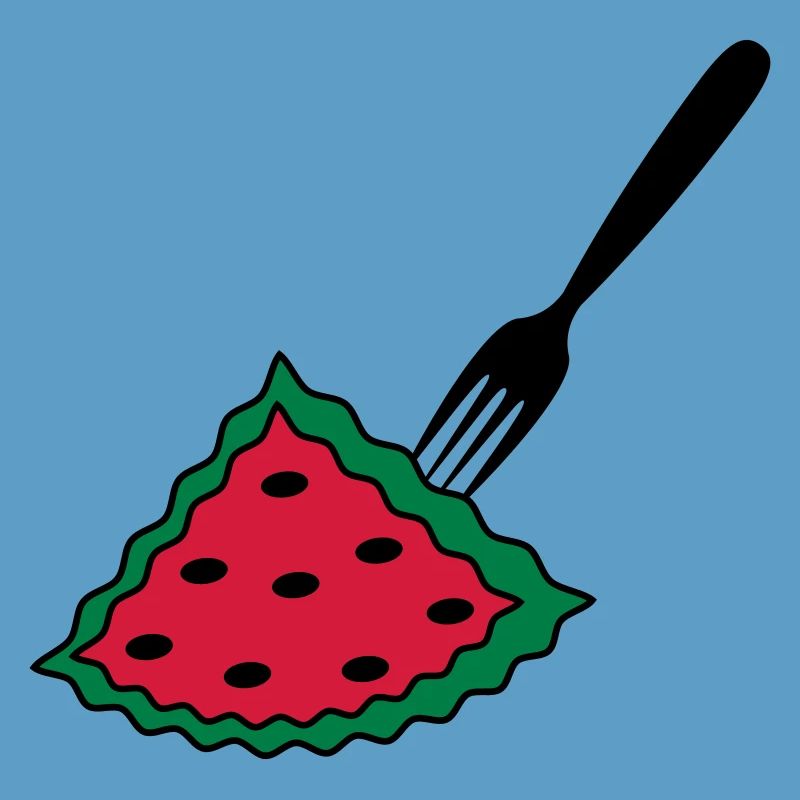 Melon with fork