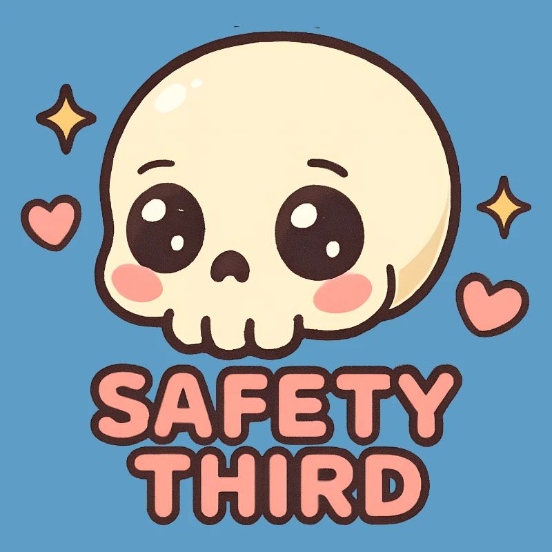 Safety Third Skull Funny Safety Third