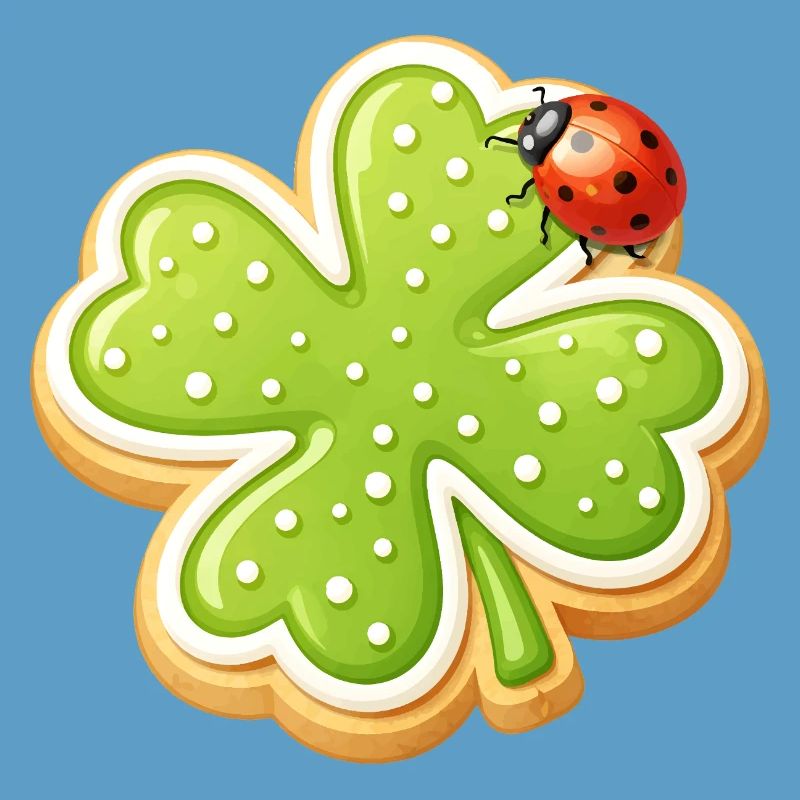 Biscuit trèfle avec Ladybug