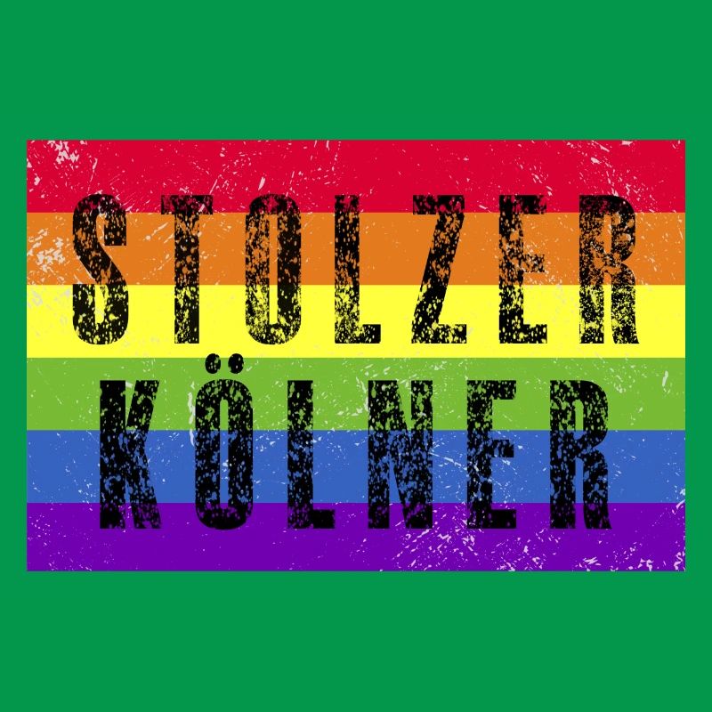 Stolzer Kölner - Regenbogenfahne