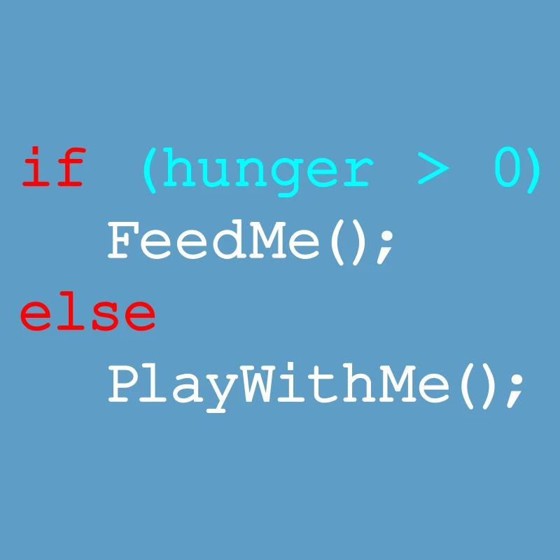 If hunger feed me else play with me - JavaScript