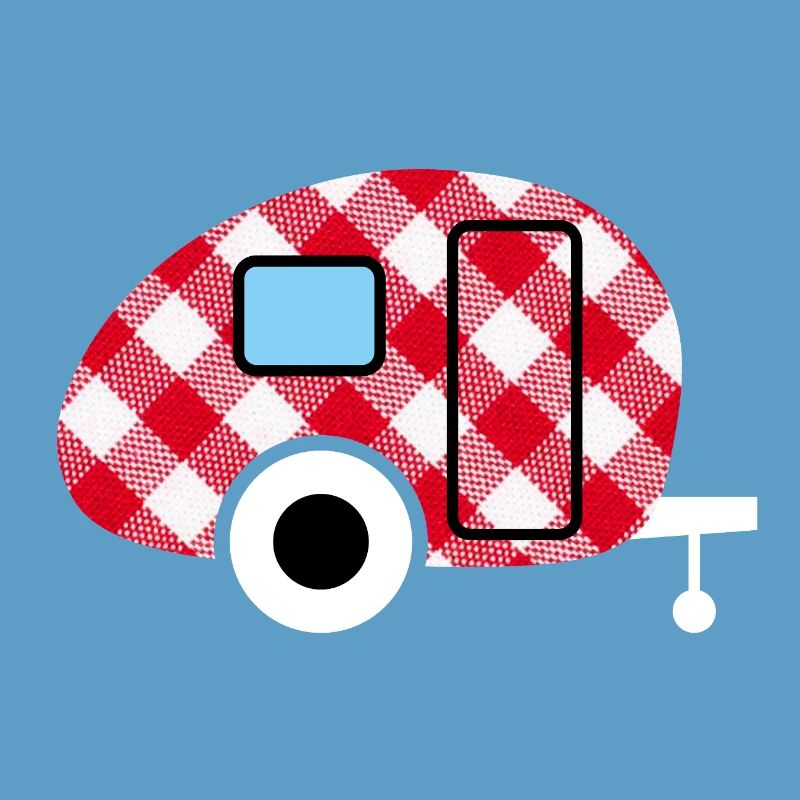 Caravan Caravan Checkered Check Pattern Camping Fan