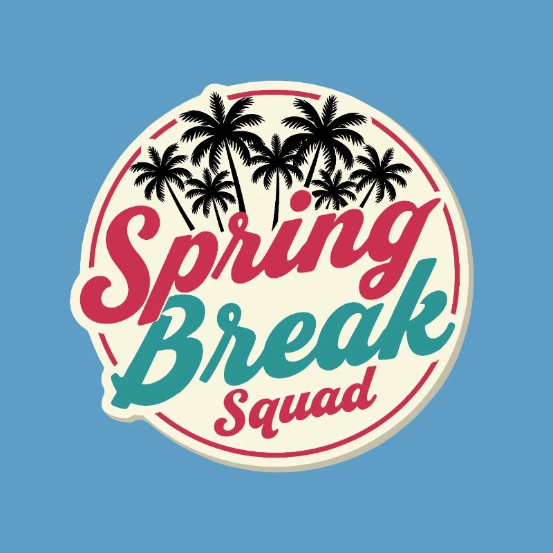 Fête de Noël Palm Trees Spring Break Squad Tropical