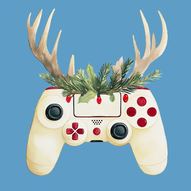 Christmas controller with deer antlers