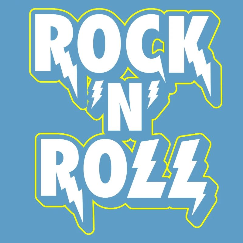 Rock 'N' Roll Lightning 3D Logo