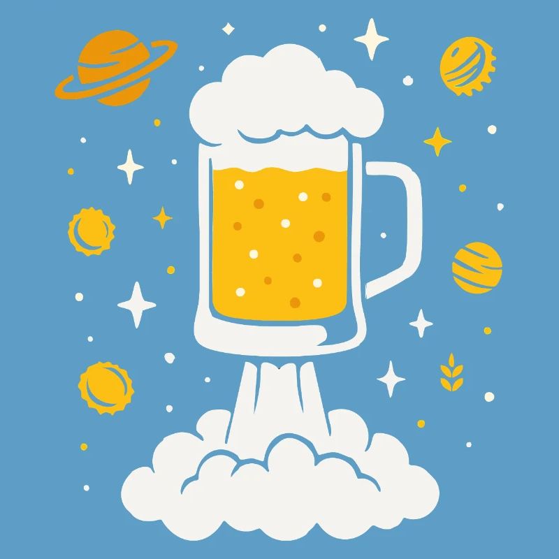 Fusée à bière dans l’espace