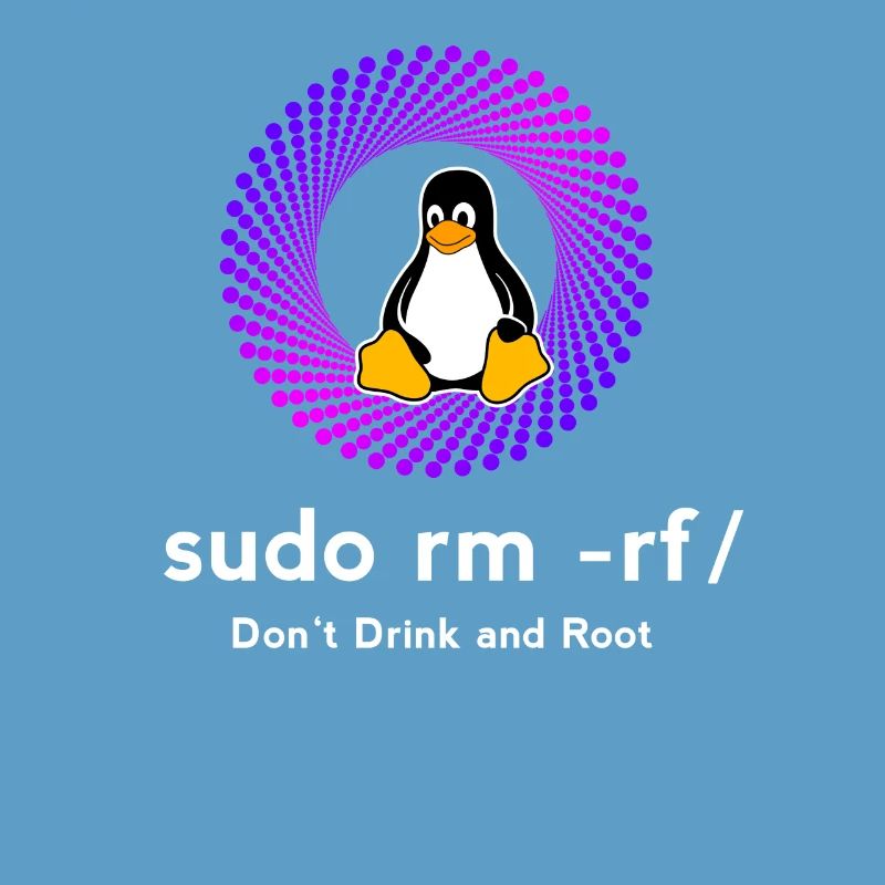 Computer Sys admin Pinguin Nerd pc sudo rm -rf cod