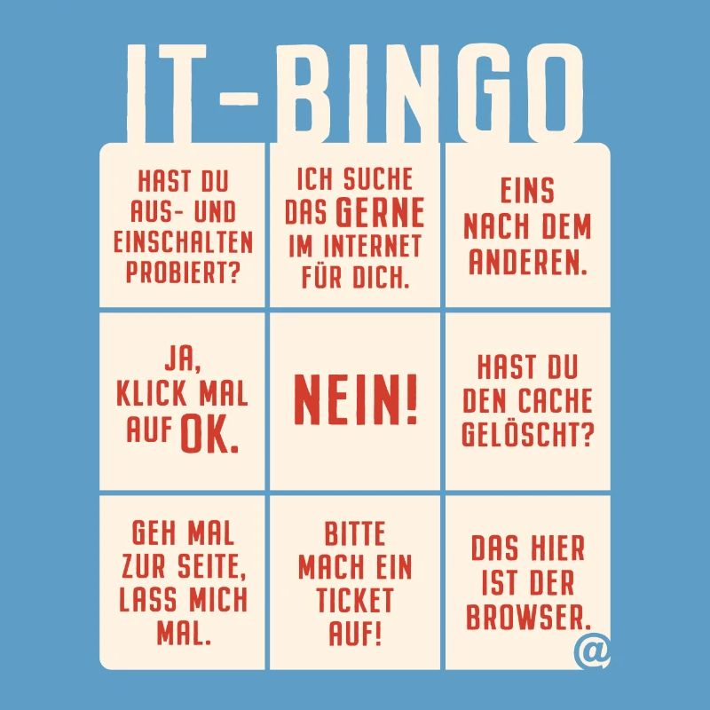 IT Support Bingo Service Desk IT Helpdesk Sysadmin