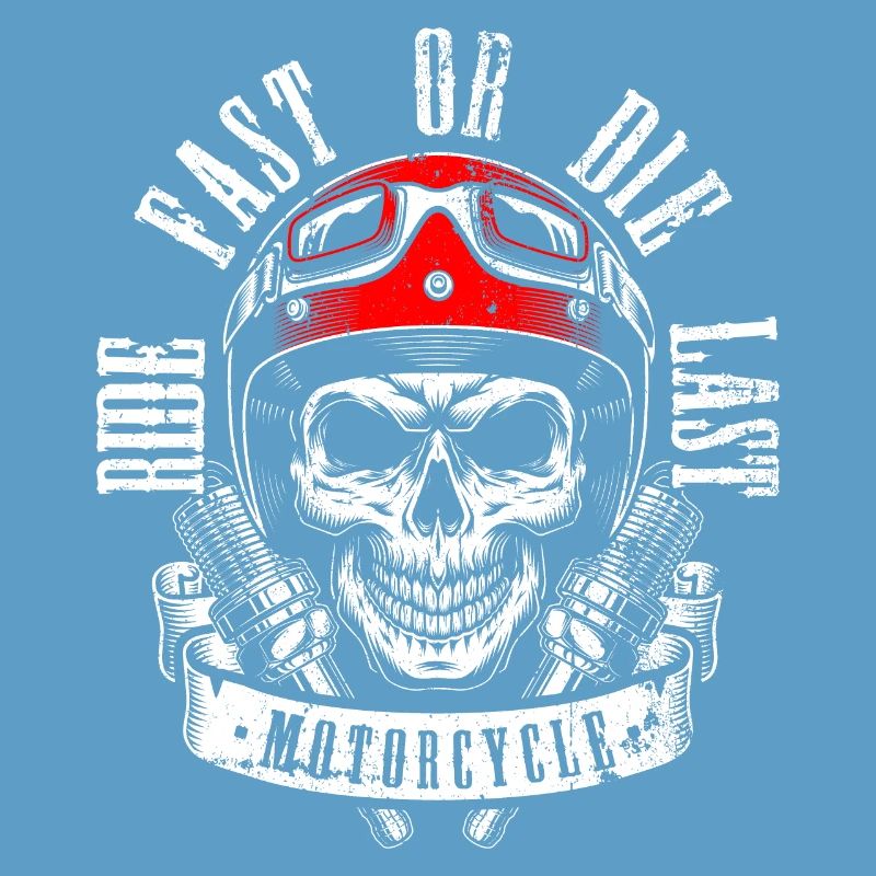 Fahre schnell oder stirb Skull Moto Art
