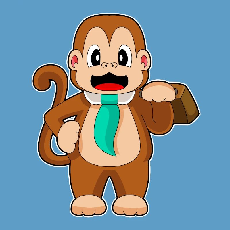Monkey Entrepreneur Porte-documents