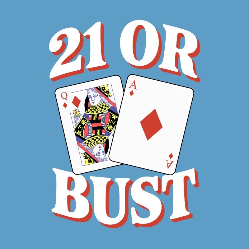 21 Oder Bust Poker Kartendesign
