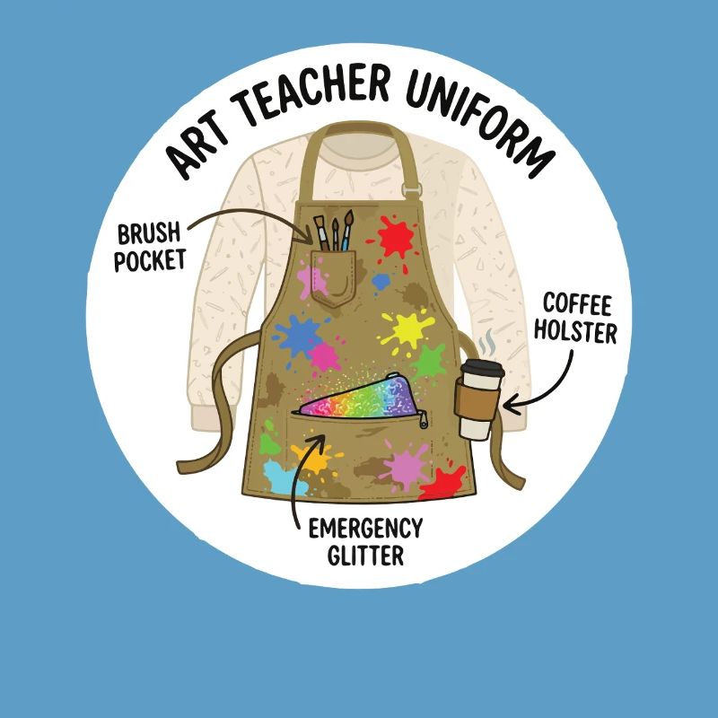Motif créatif de l’uniforme d’enseignant d’art