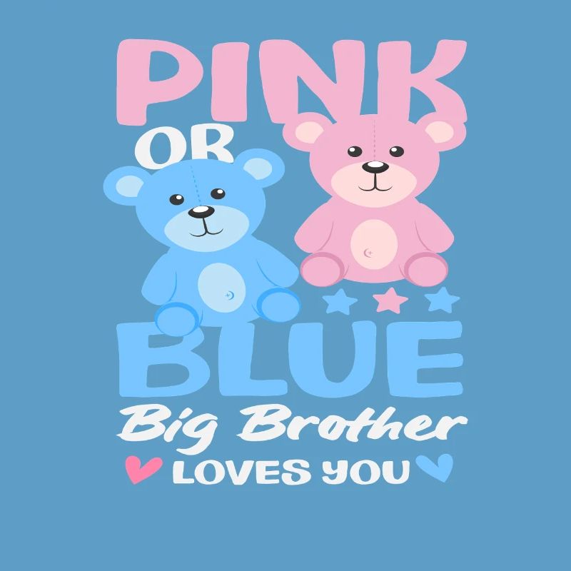 Pink Oder Blau Großer Bruder Liebt Dich