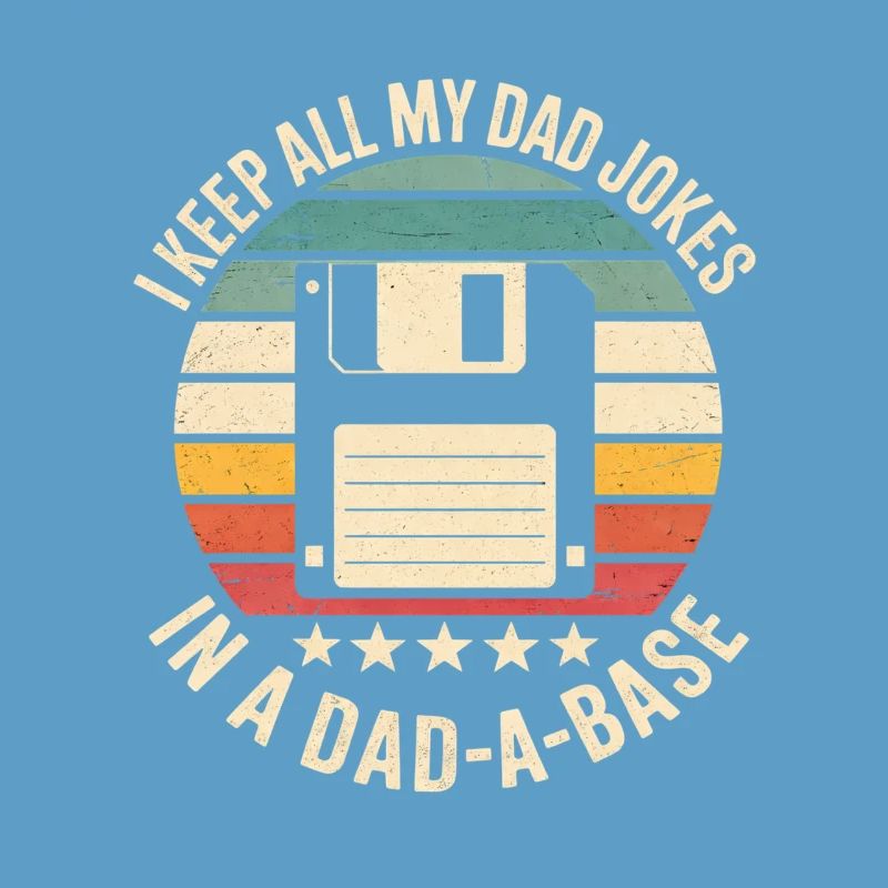 Retro Diskette Humor Dad Witze Database Datenbank