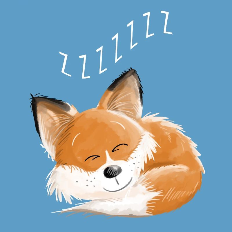 Fox sleeping - dream - dreams - foxes