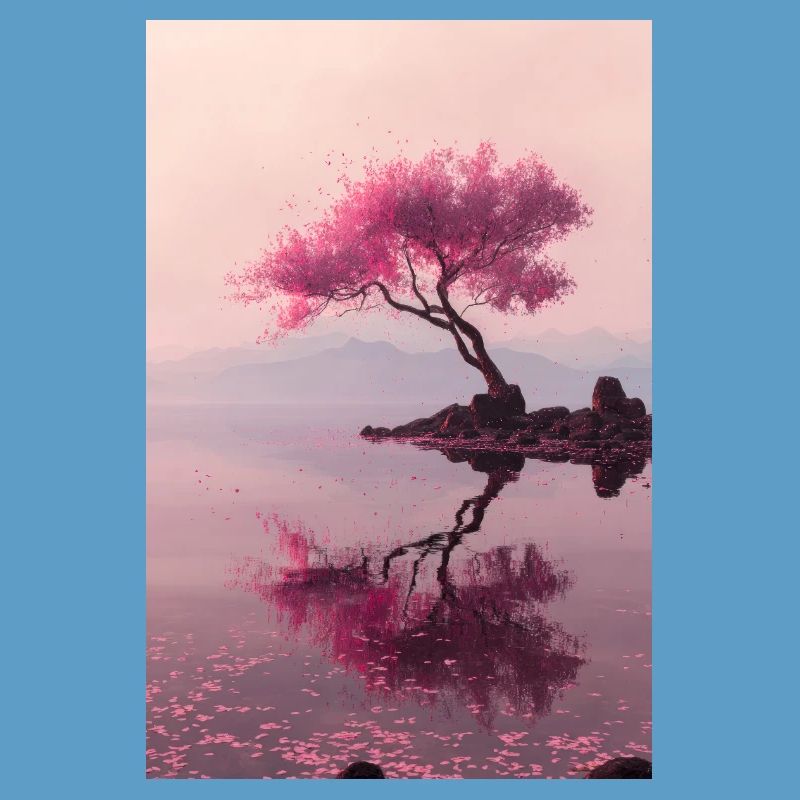 Reflets sur la rive de Blush Blossom