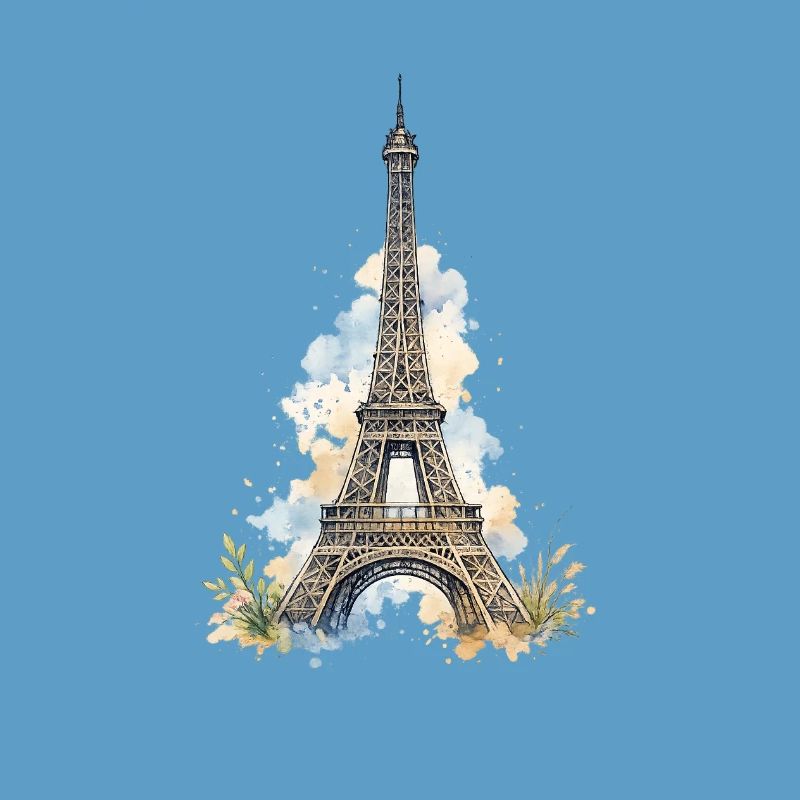 Watercolor Eiffel Tower Impression