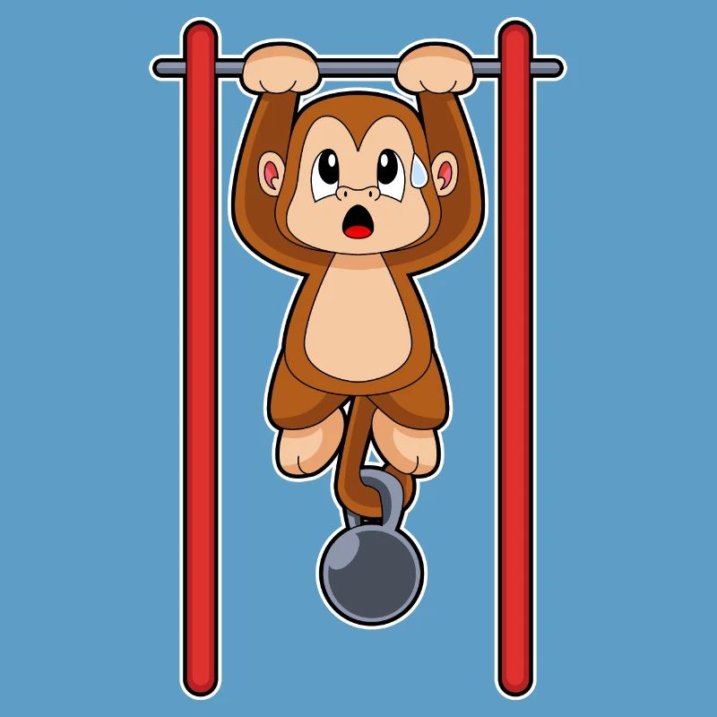Monkey Bodybuilder Pull-ups Bodybuilding