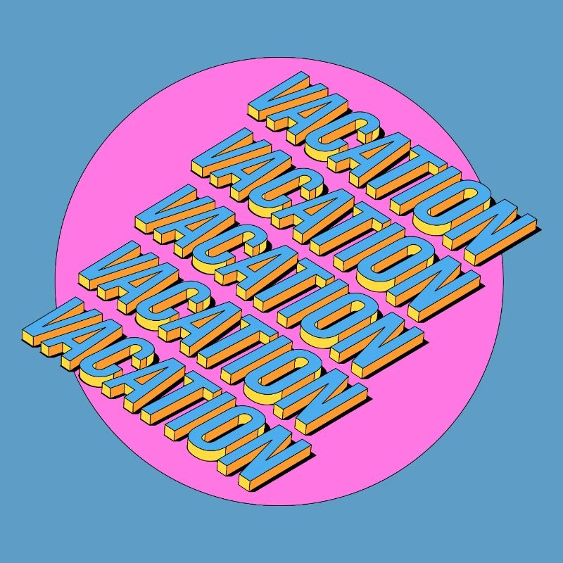 Vacation – 3D Retro Lettering