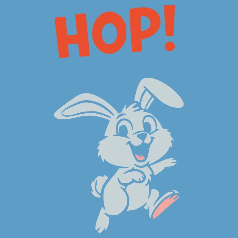 HOP! Bunny Jumping Comic Action Vector
