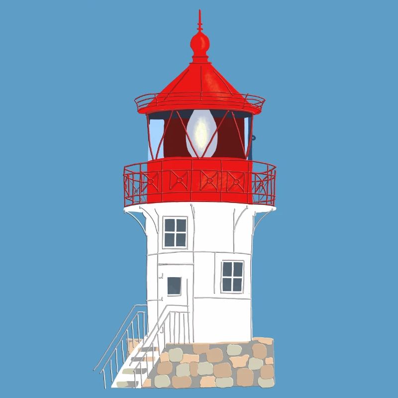 Île de Hiddensee, phare Gellen, pas de texte