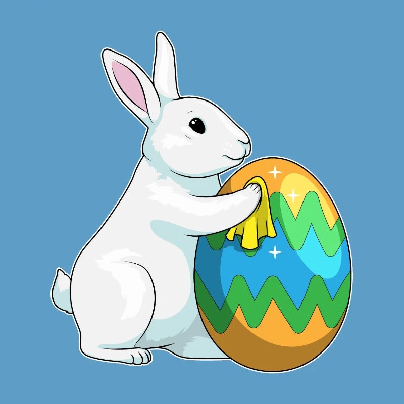 Bunny Easter Easter Egg Cleaning