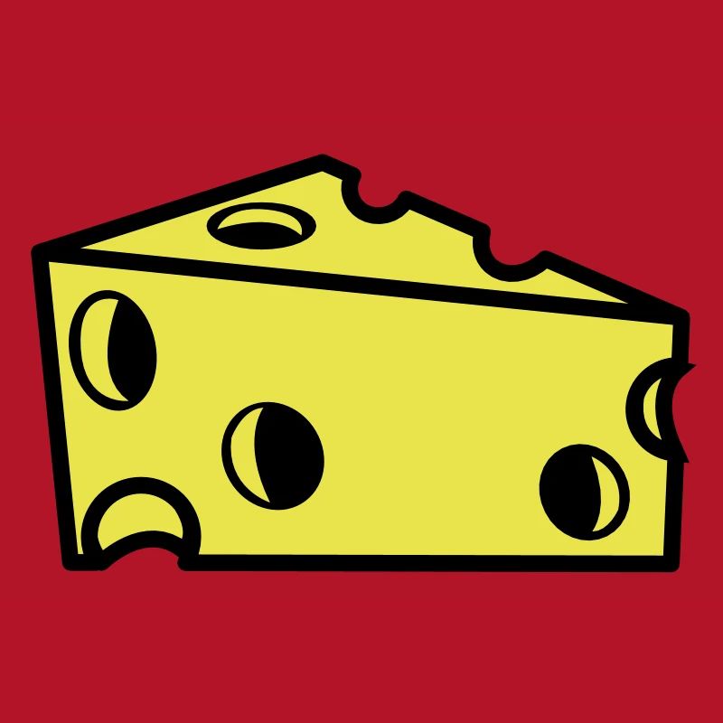 Schweizer Käse mit Löchern, in Scheiben