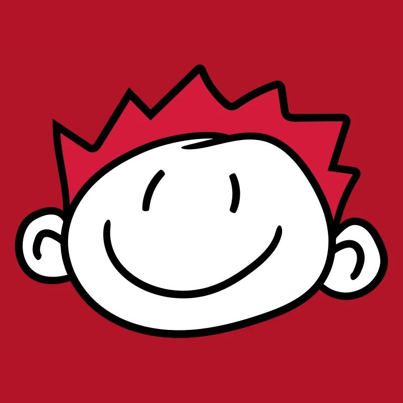 face head child painted scribble comic cartoon jun