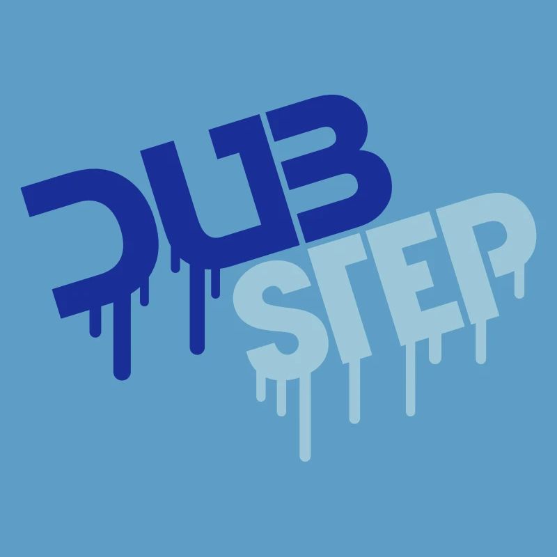 Drop Dub Step Techno Music Party Club Text Logo