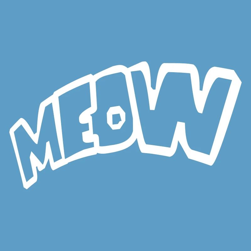 Meow Katze Comic Miau Buchstaben Kitten Text Zitat