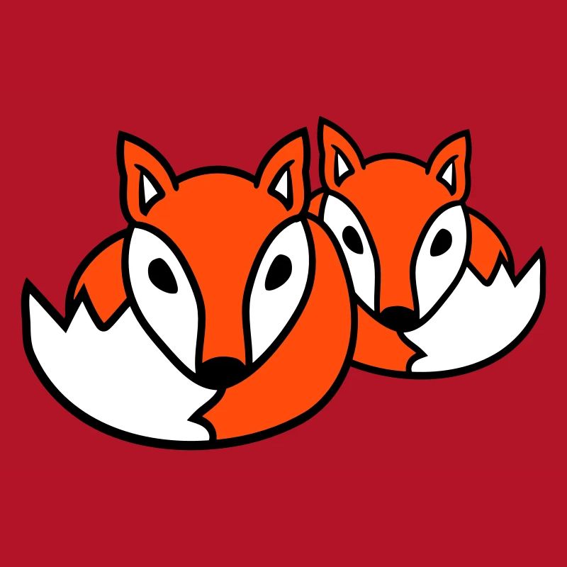 2 Foxes Friends Red Fox Two Wild Animals Team