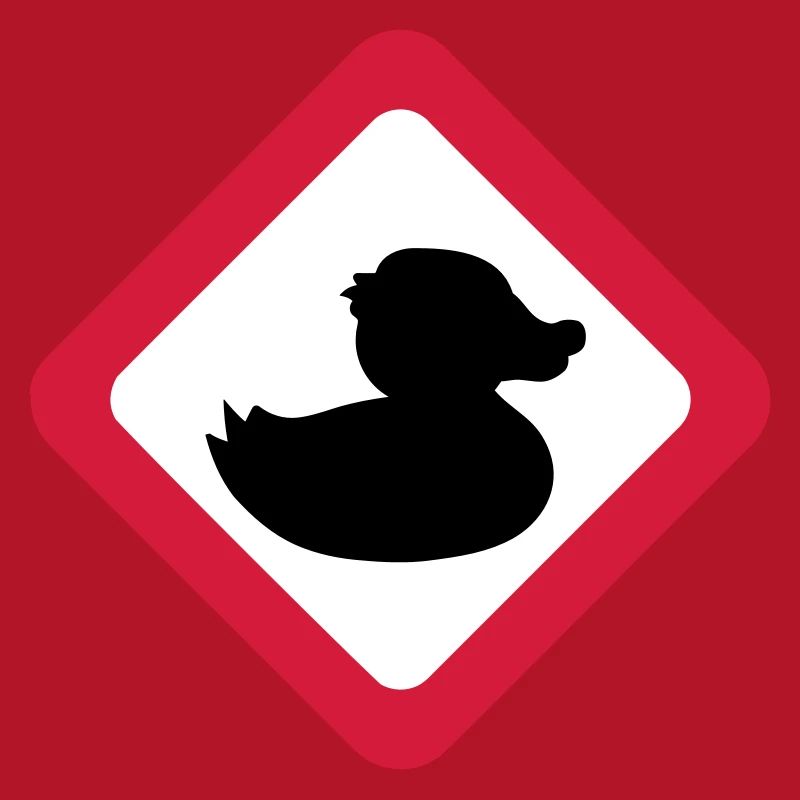 Duck Sign Warning Caution Danger Caution