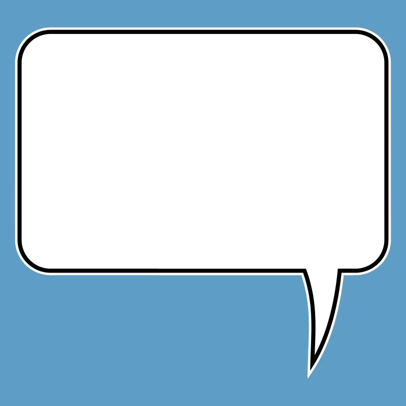 Conception rectangulaire de bulle de dialogue