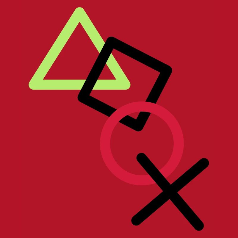 X square triangle icons controller game circle lo