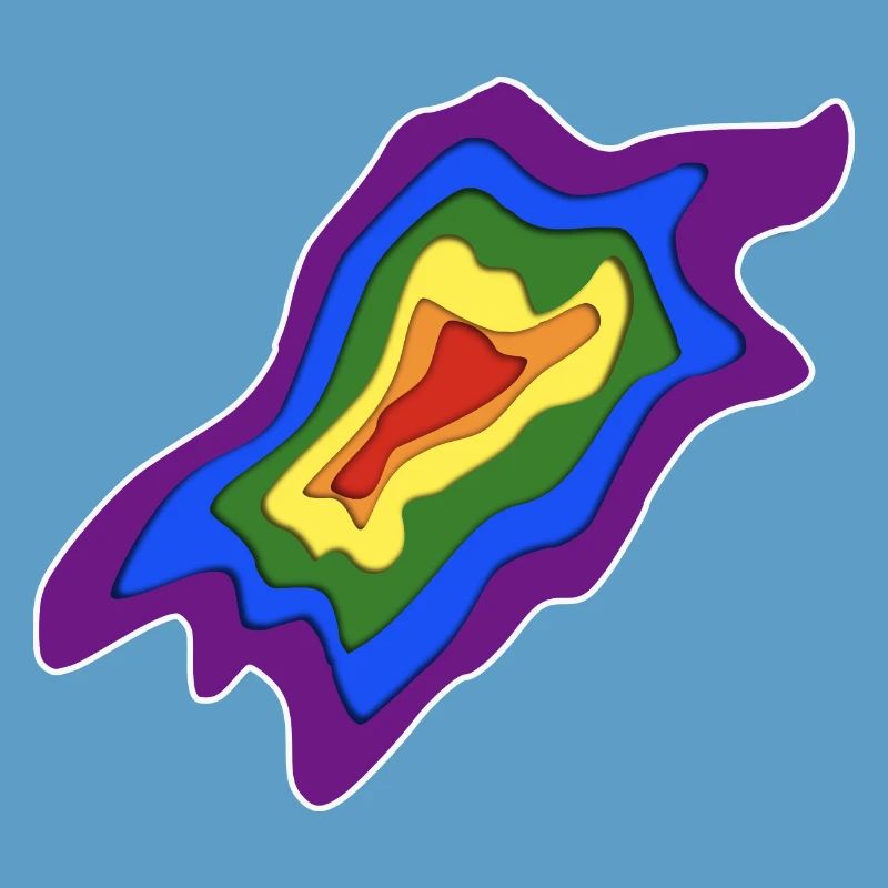 Drapeau arc-en-ciel de style Papercut