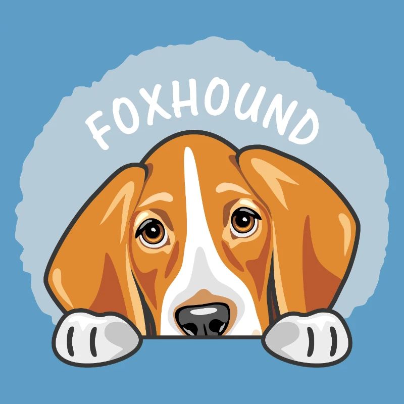 Coup d’œil mignon foxhound triste