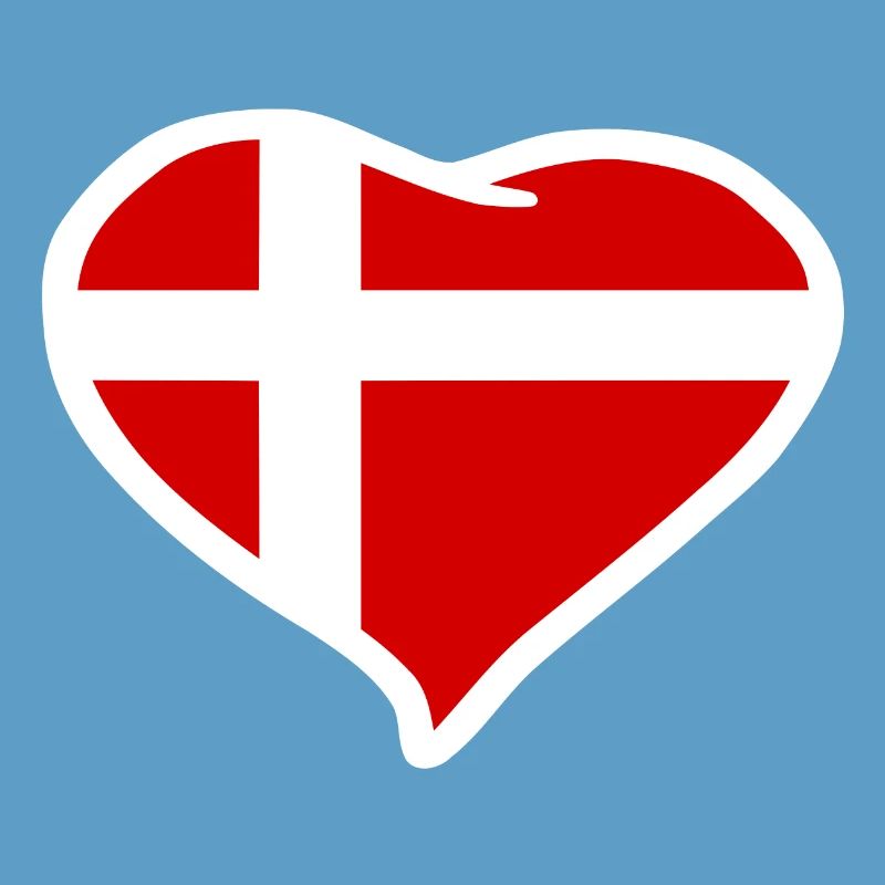 Drapeau coeur Danemark