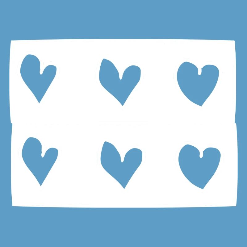 Six Hearts Heart Rectangle Pattern Shape