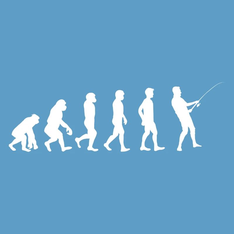 Evolution to Fishing Silhouette