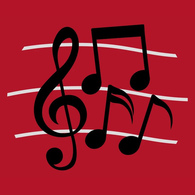 Lignes Notes de musique clef