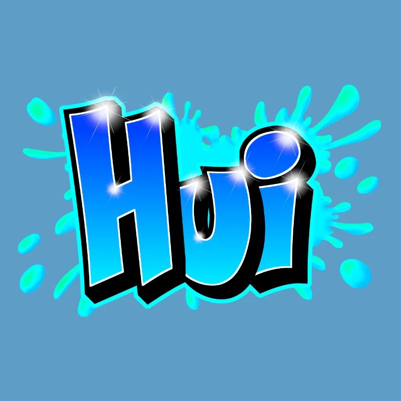 Graffiti "Hui" printable on any medium!