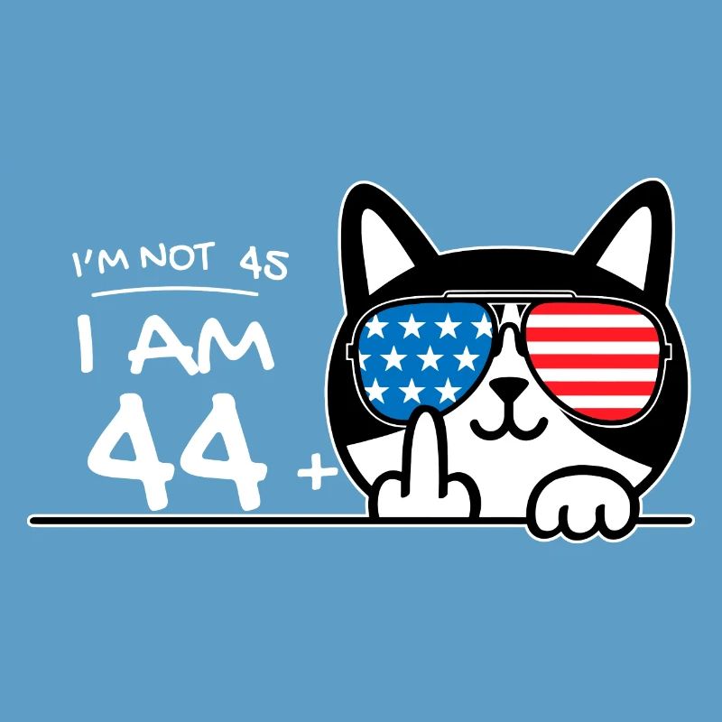 Ich bin nicht 45, ich bin 44 plus 1 Mittelfinger Katzenflipp