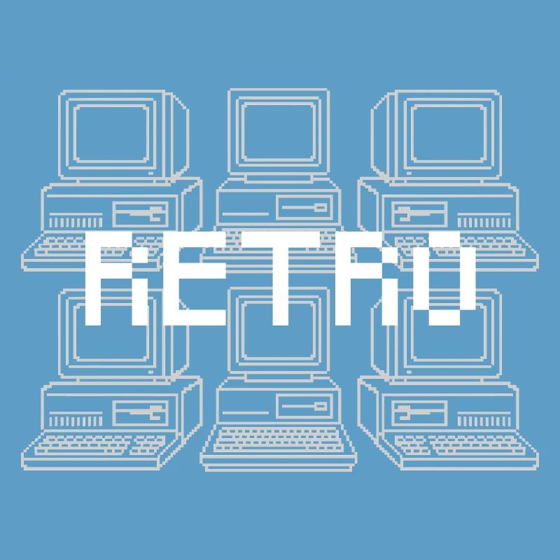 Rétro grille informatique techno