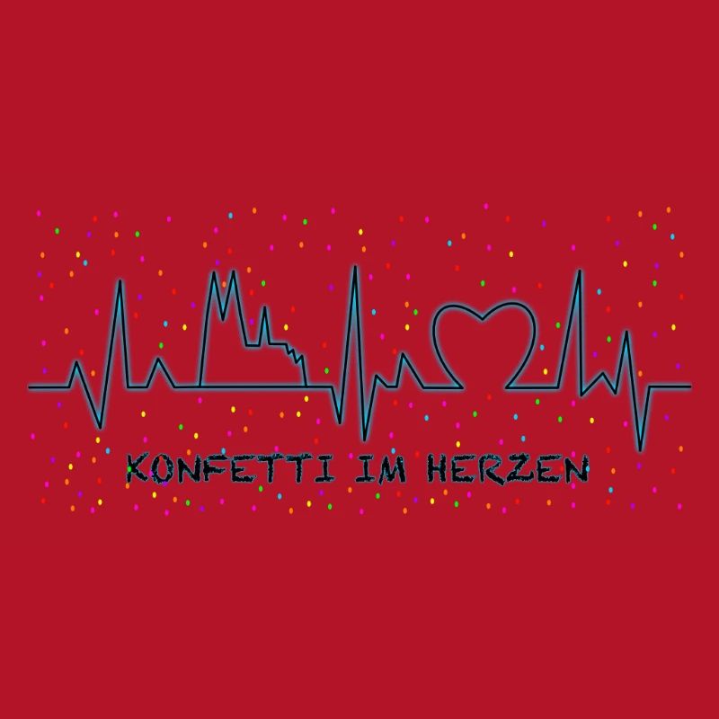 Konfetti im Herzen - Blau