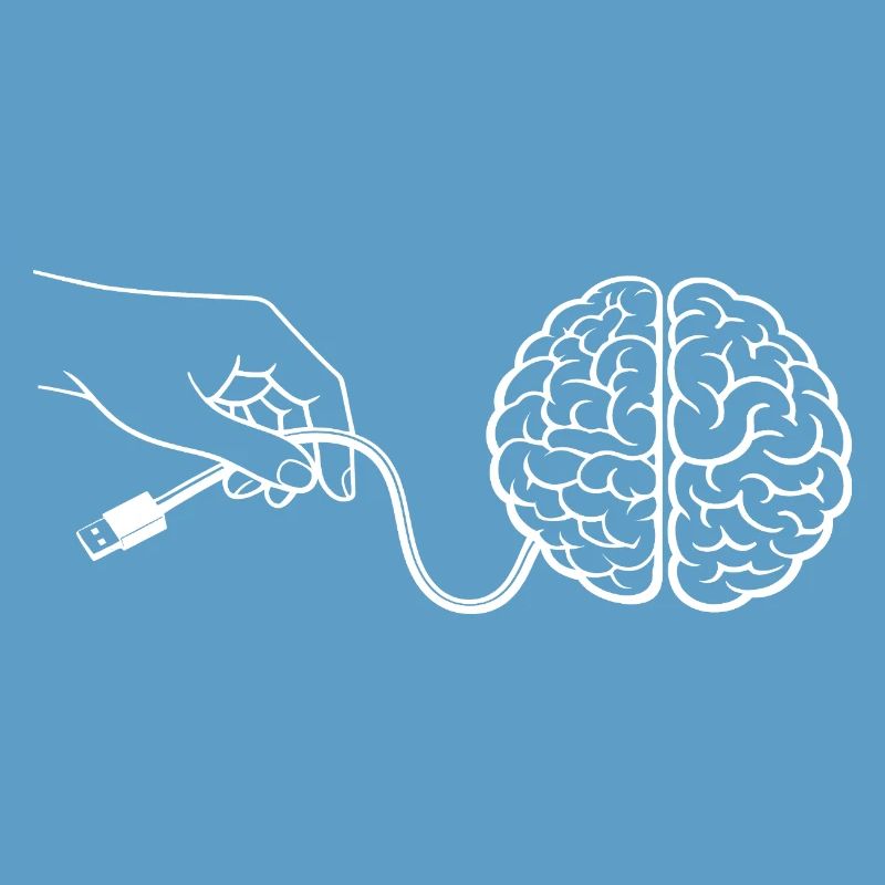 Brain Head Cable Connector Artificial Intelligence