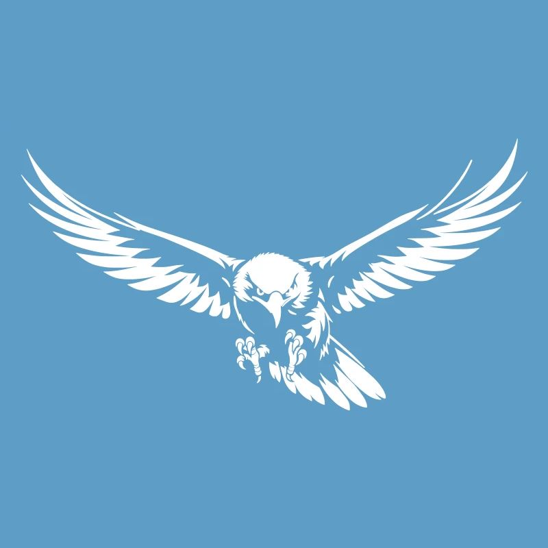 Attacking eagle in flight