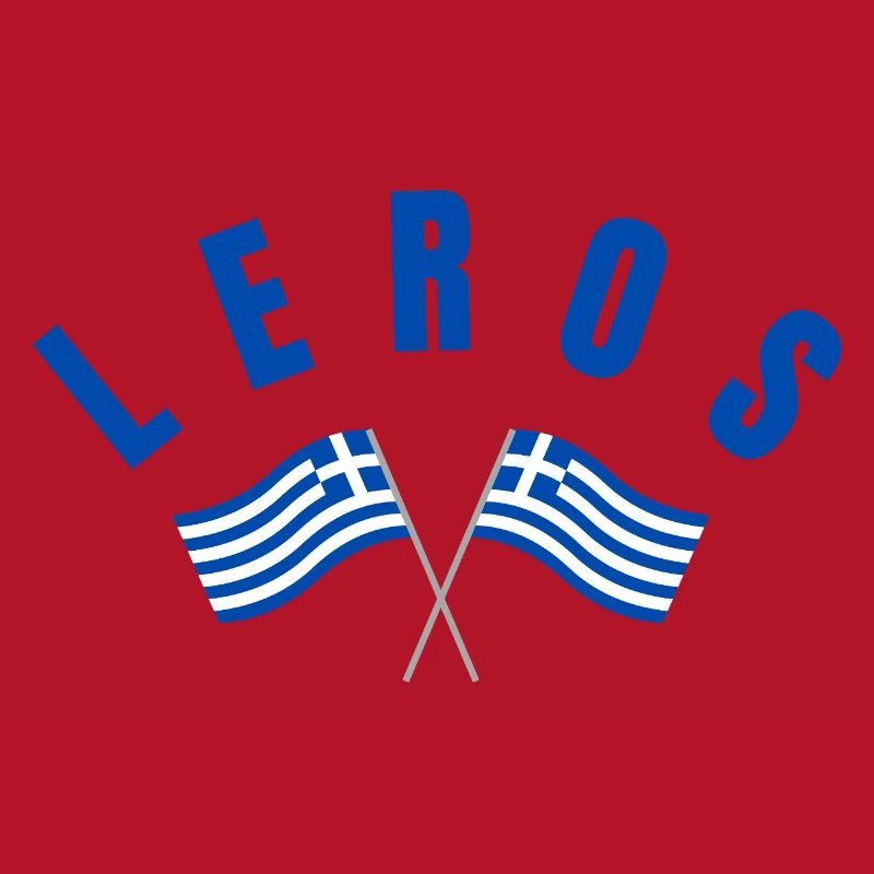 Drapeaux grecs de Leros