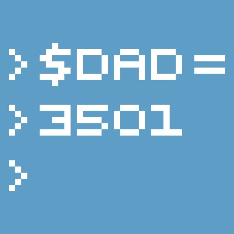 DAD 8-Bit Code Nerd Pixel Terminal Retro