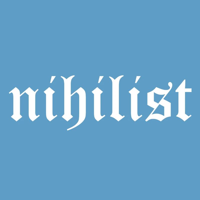 Conception de logo typographique gothique nihiliste