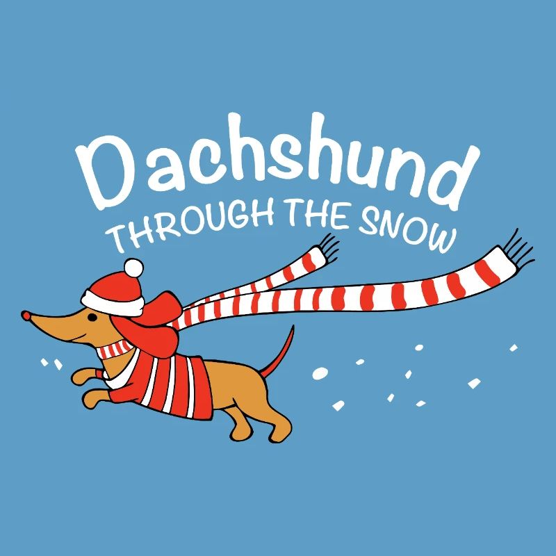 Dackel durch den Schnee